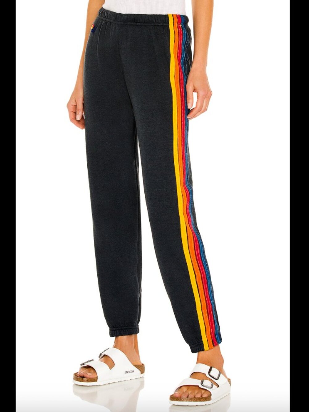 Aviator Nation 5 Stripe Sweatpant Charcoal Multi